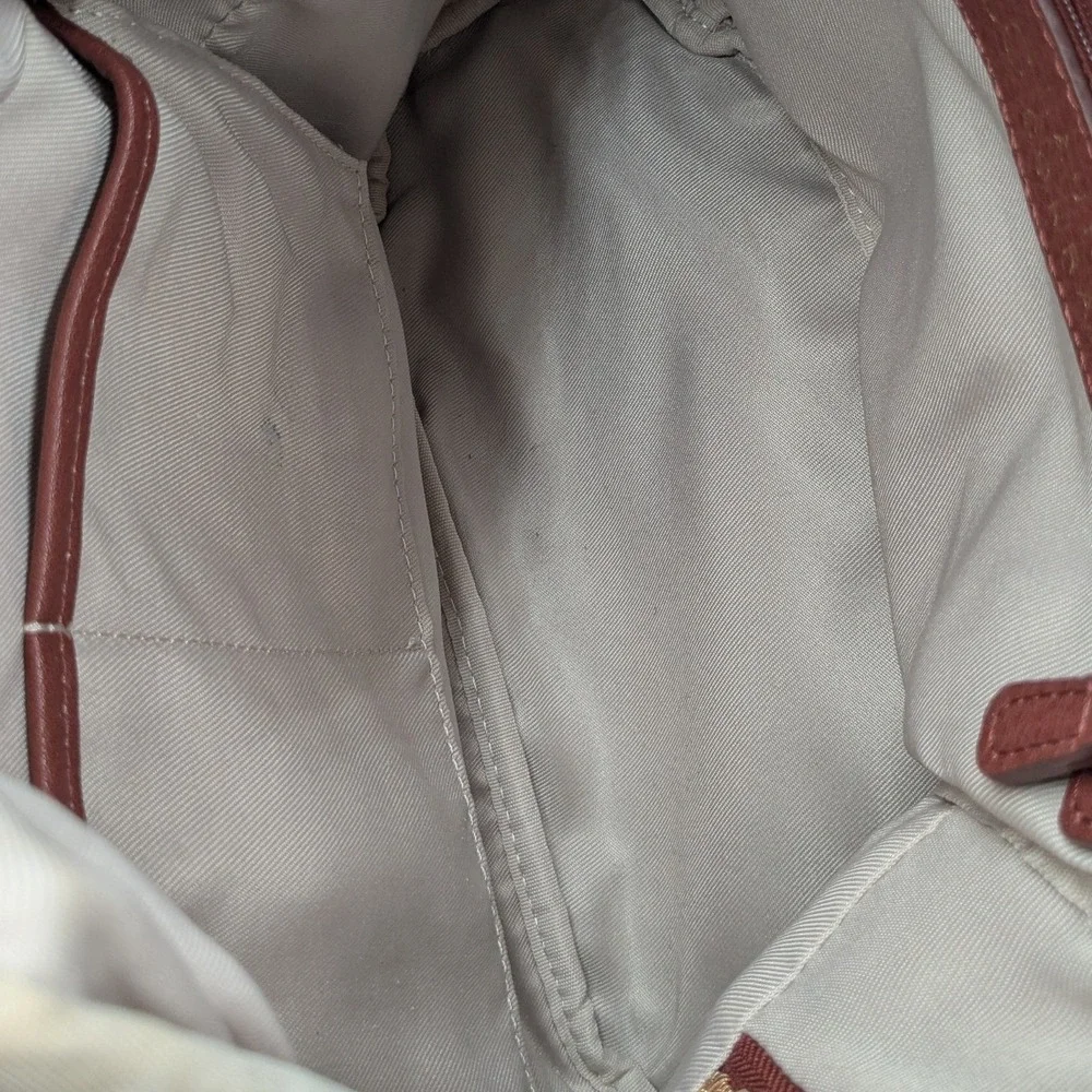 Lauren Conrad Vegan Leather Heart Charm Backpack‎ Burgundy Feminine Romantic